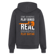 S00605 Some grandpas play bingo, real grandpas play guitar Unisex Zip Hoodie Grandpa GiftBella + Canvas Unisex Full Zip Hoodie - charcoal grey