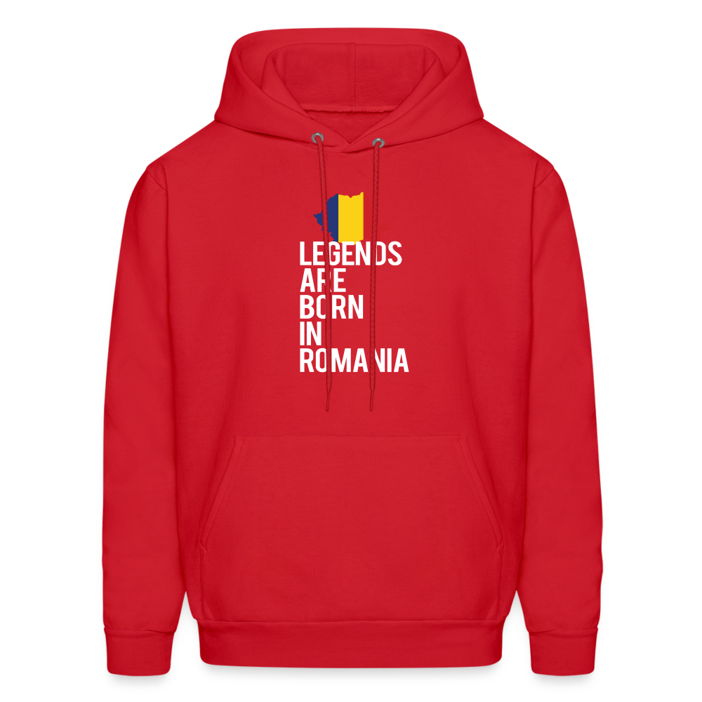 Legends are born in Romania Men's Hoodie - red
