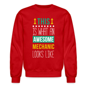 S00103 Mechanic Crewneck Sweatshirt - red
