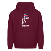 Iceland Hoodie - Legends are born in Iceland, Icelandic Gift K00465 - burgundy