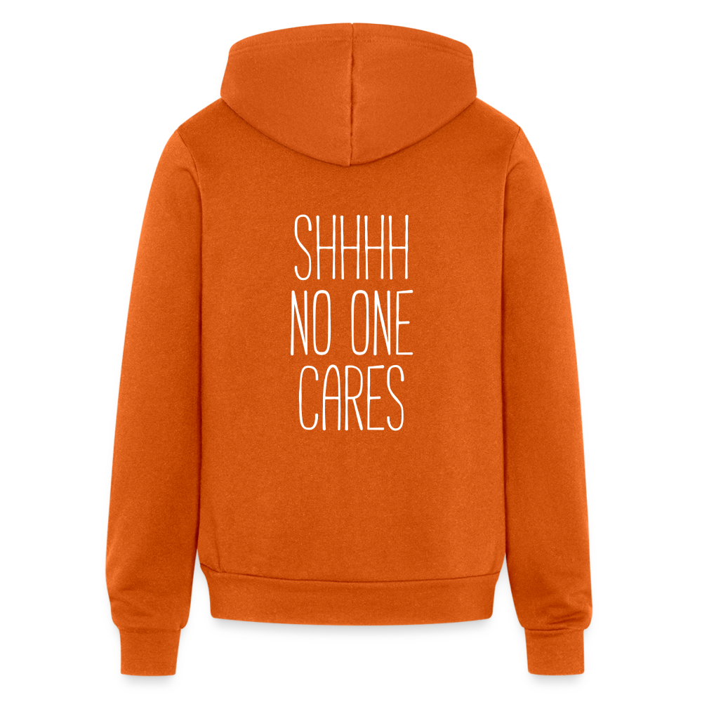 S00248  Shhh no one cares Unisex Zip Hoodie Funny Gift - autumn