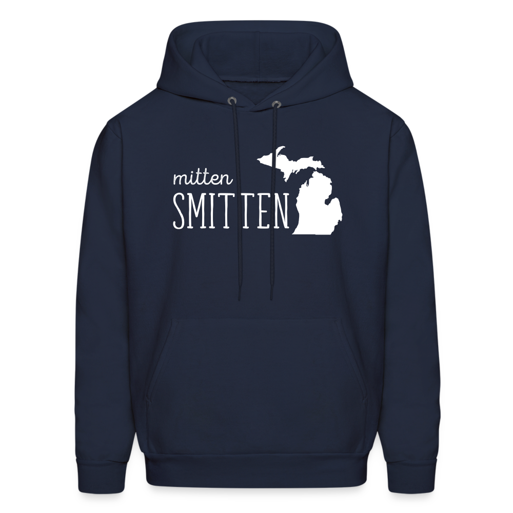 S00022  Personalizable Michigan Mitten smitten Gift, Unisex Longsleeve, Hoodie, Crewneck long sleeve, Sweatshirt, JerseyMen's Hoodie - navy