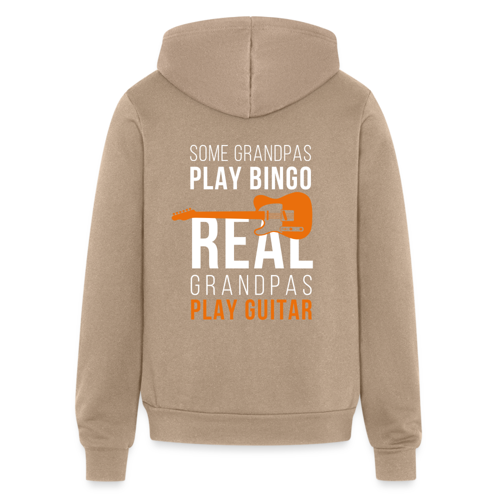 S00605 Some grandpas play bingo, real grandpas play guitar Unisex Zip Hoodie Grandpa GiftBella + Canvas Unisex Full Zip Hoodie - tan
