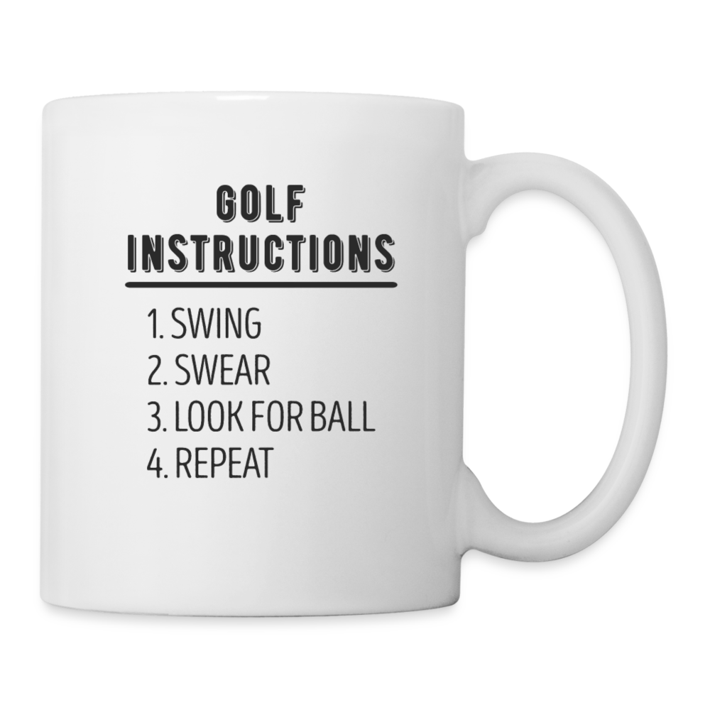 Golf Instructions Coffee/Tea Mug - white