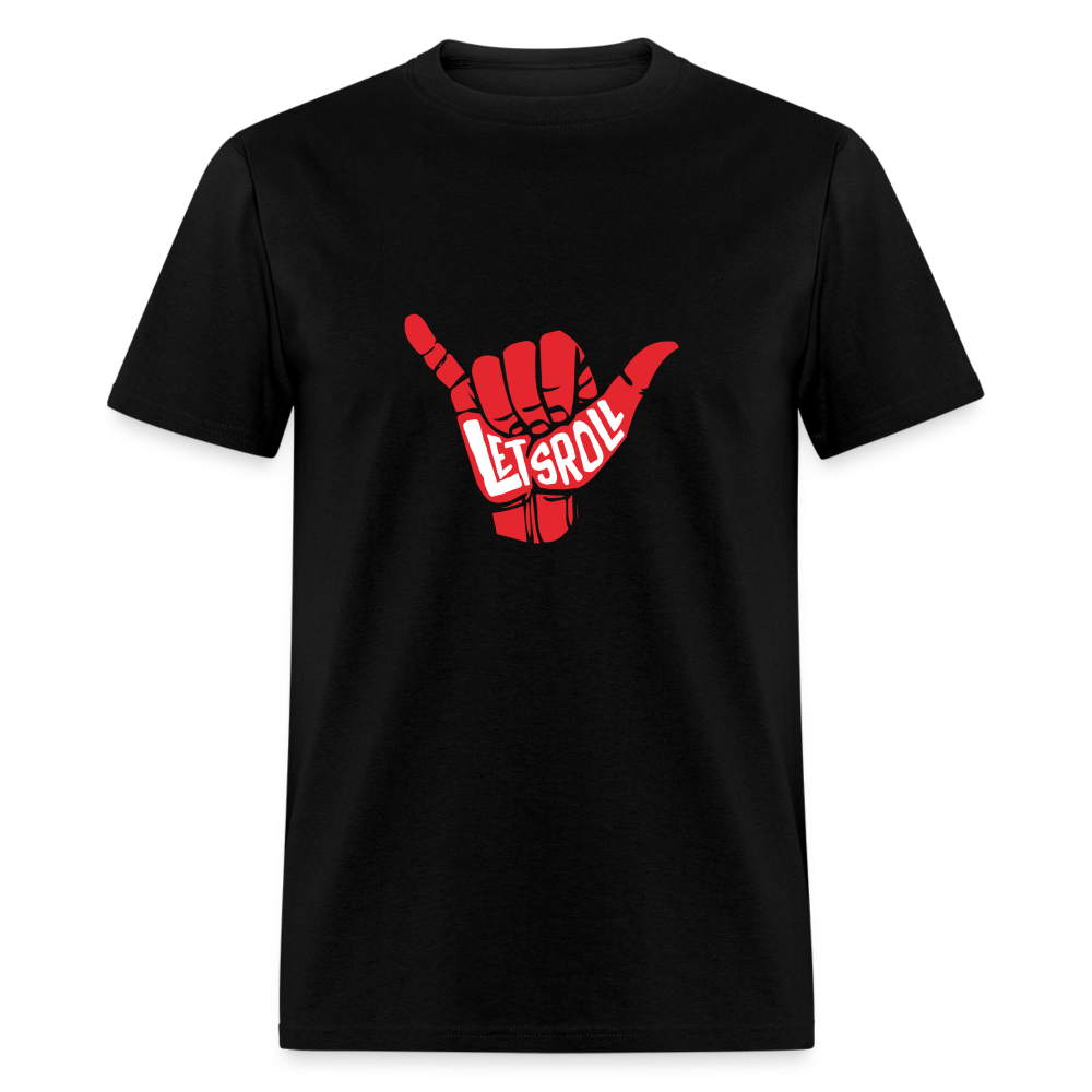 S00347 BJJ Let's roll Gift, Woman's tee, Unisex T-shirt, V-neck, Summer ApparelUnisex Classic T-Shirt - black