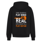 S00605 Some grandpas play bingo, real grandpas play guitar Unisex Zip Hoodie Grandpa GiftBella + Canvas Unisex Full Zip Hoodie - black