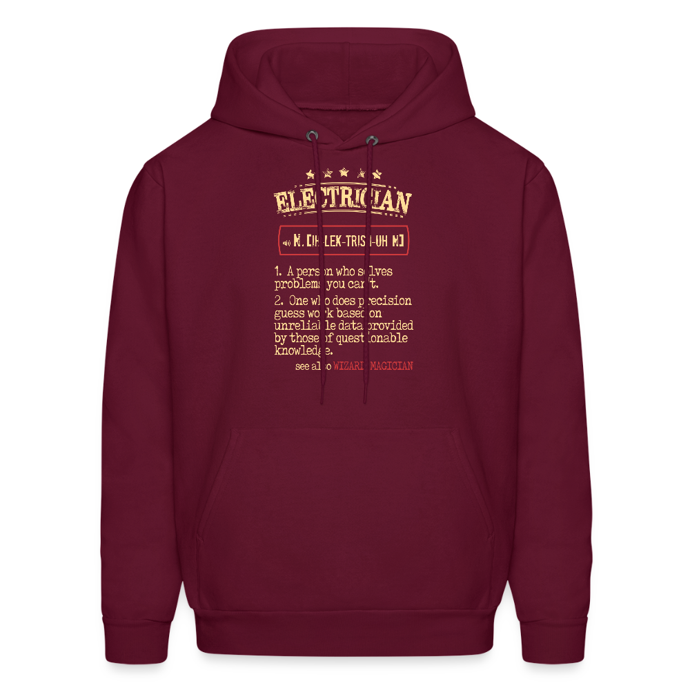 Electrician see also WIZARD, MAGICIAN Unisex Hoodie - burgundy