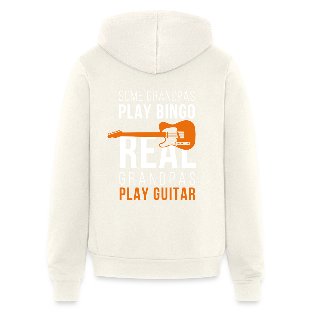 S00605 Some grandpas play bingo, real grandpas play guitar Unisex Zip Hoodie Grandpa GiftBella + Canvas Unisex Full Zip Hoodie - vintage white