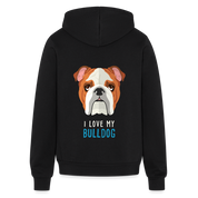 I love my Bulldog Unisex Zip Hoodie S00557 - black