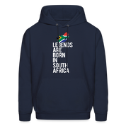 Legends are born in South Africa Unisex Hoodie - navy