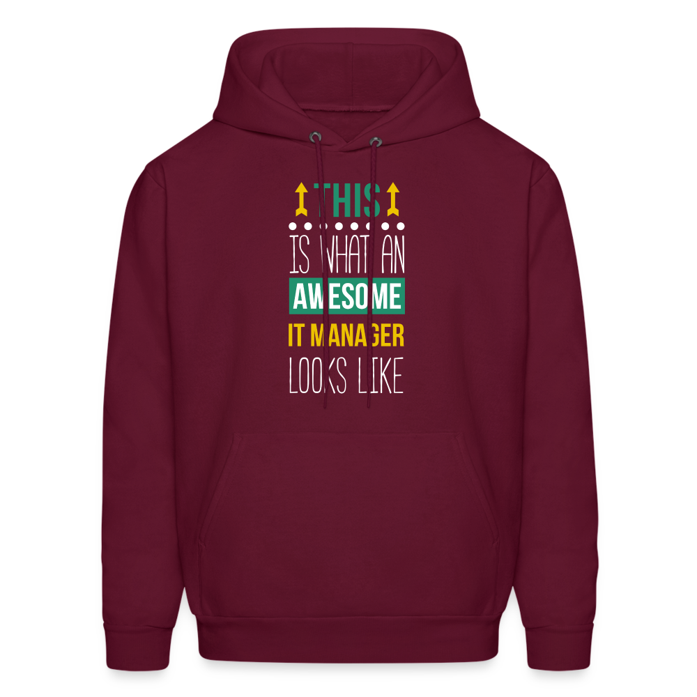 IT manager This is what an awesome IT manager looks like  S00074 Men's Hoodie - burgundy