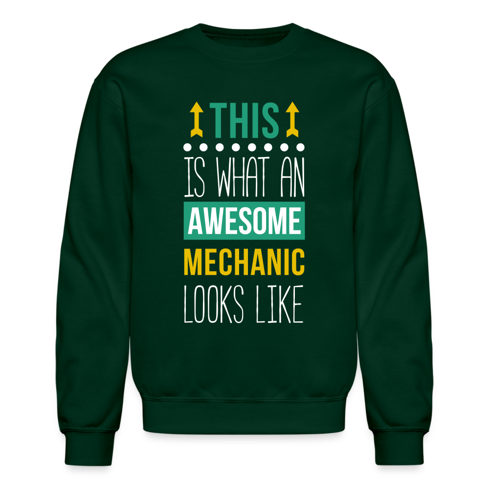 S00103 Mechanic Crewneck Sweatshirt - forest green