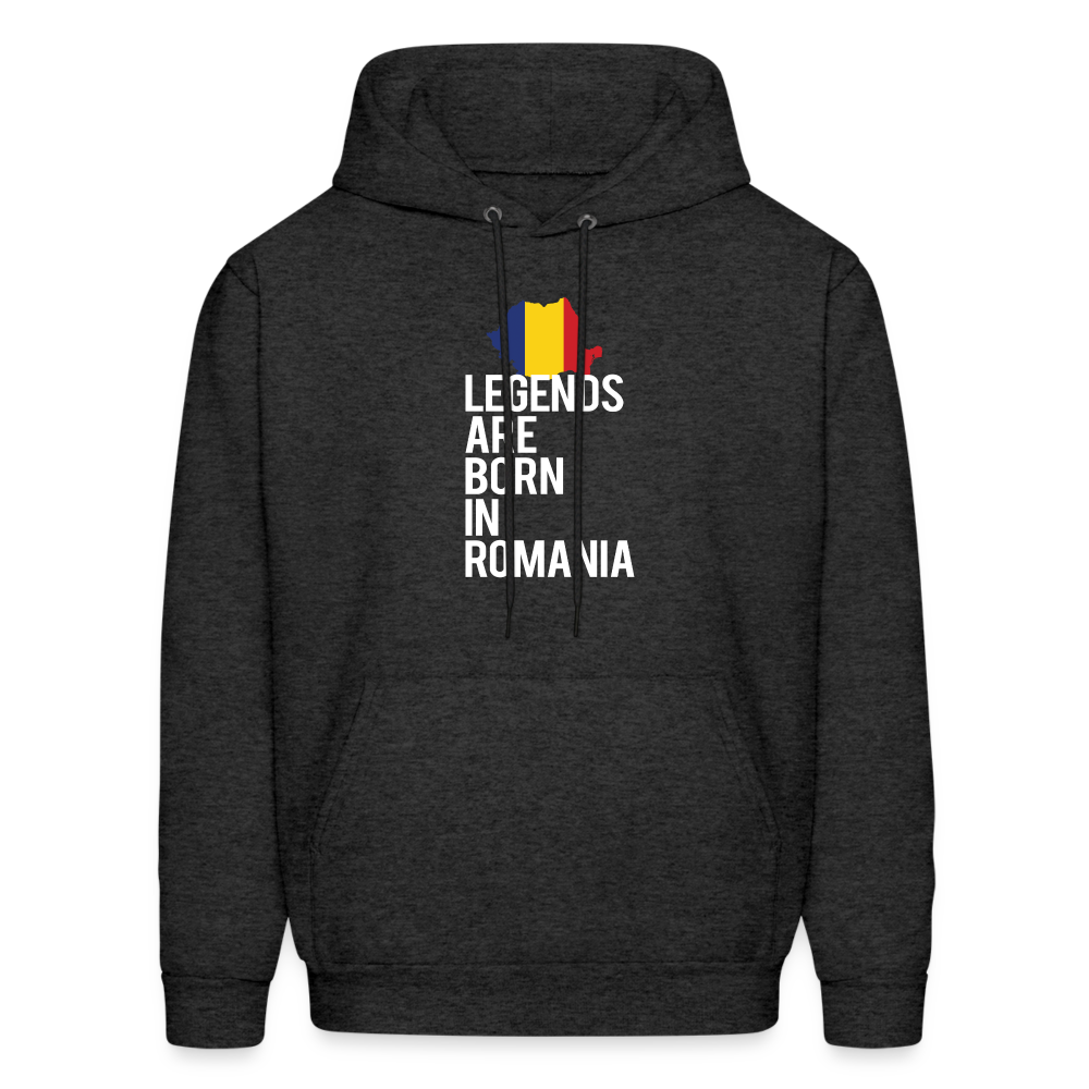 Legends are born in Romania Men's Hoodie - charcoal grey