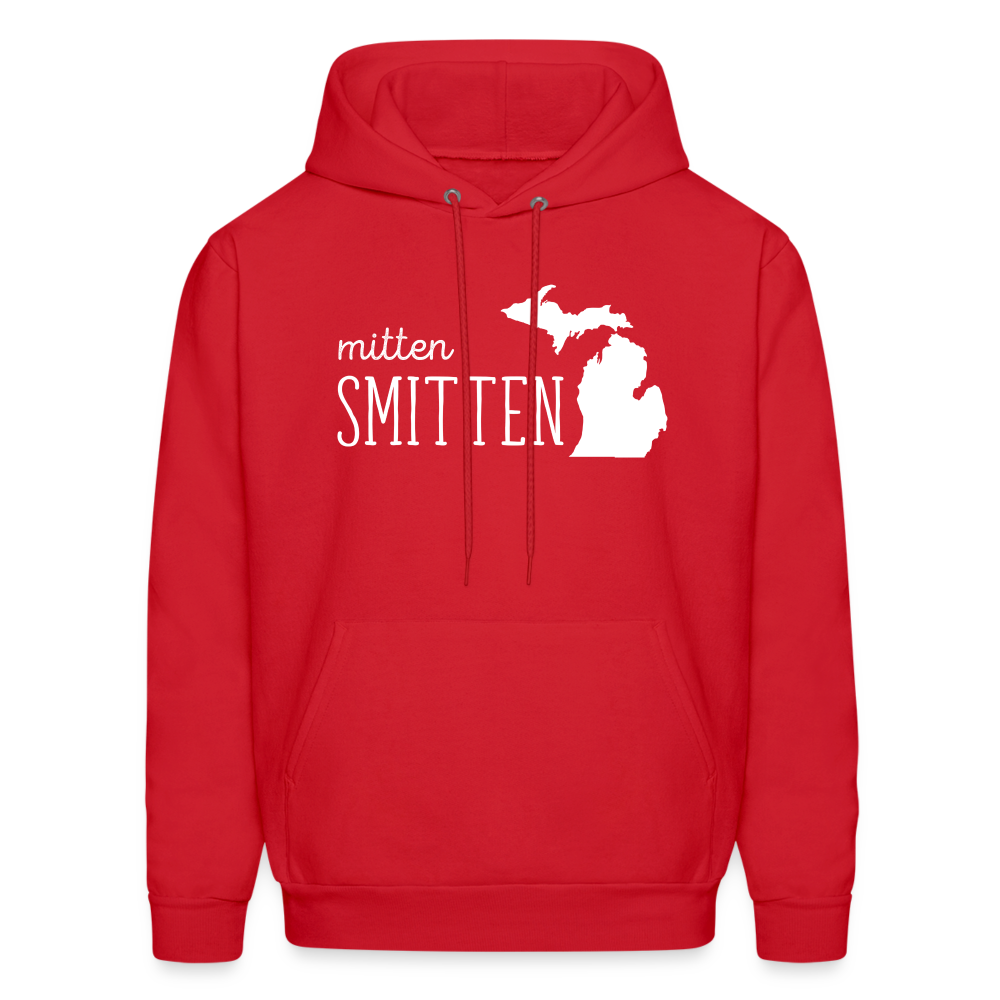 S00022  Personalizable Michigan Mitten smitten Gift, Unisex Longsleeve, Hoodie, Crewneck long sleeve, Sweatshirt, JerseyMen's Hoodie - red