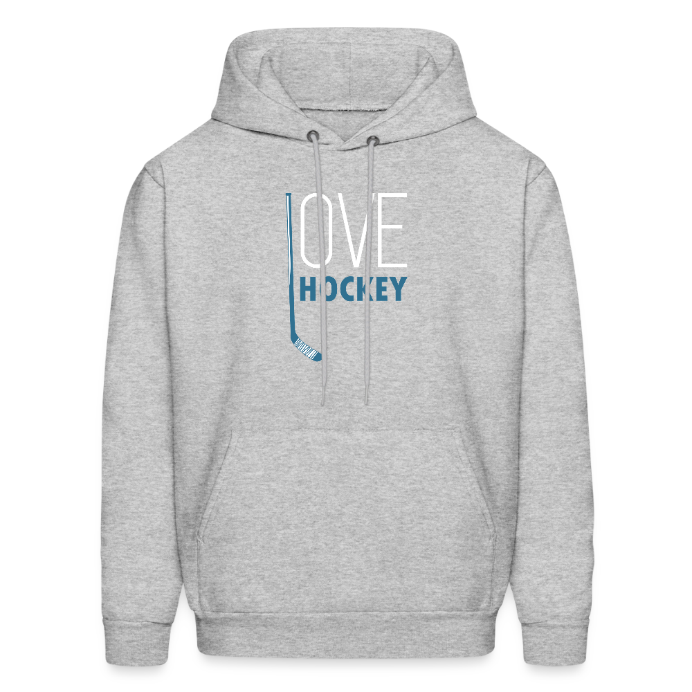 Love Hockey Hoodie S00294 - heather gray