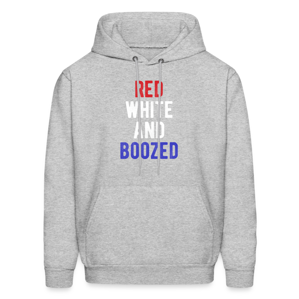 Patriot Red white and boozed  S00051 Men's Hoodie - heather gray