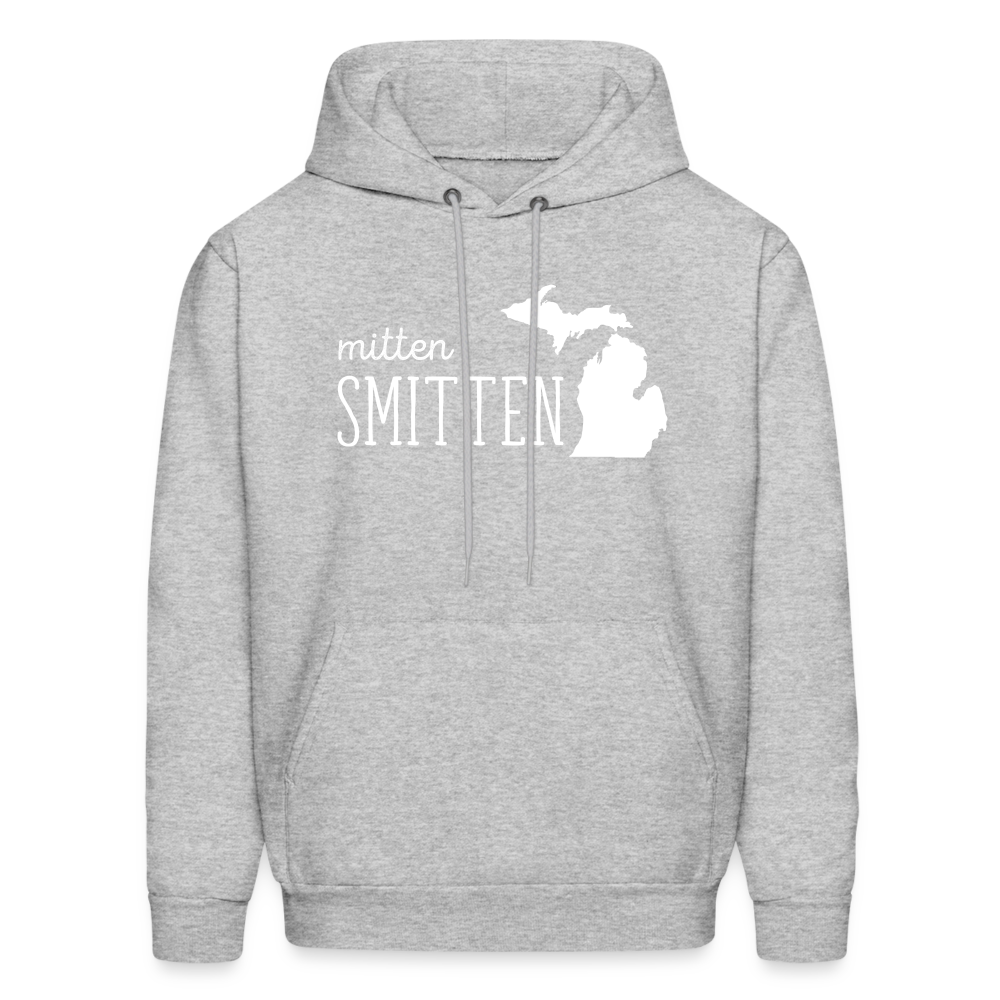 S00022  Personalizable Michigan Mitten smitten Gift, Unisex Longsleeve, Hoodie, Crewneck long sleeve, Sweatshirt, JerseyMen's Hoodie - heather gray