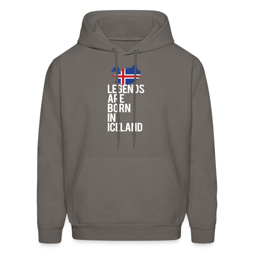 Iceland Hoodie - Legends are born in Iceland, Icelandic Gift K00465 - asphalt gray