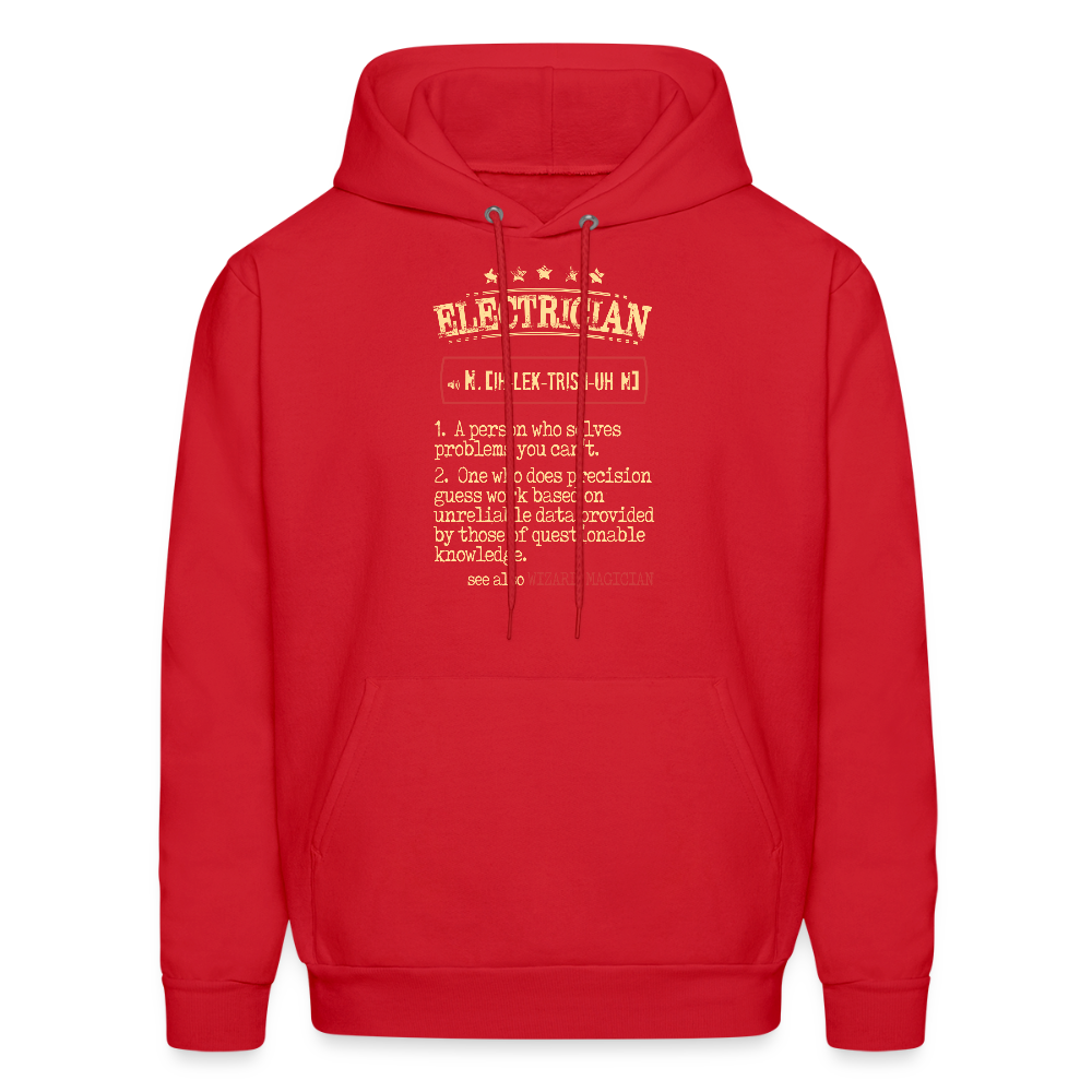 Electrician see also WIZARD, MAGICIAN Unisex Hoodie - red
