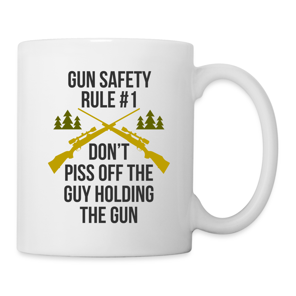 Gun Safety Rule Coffee/Tea Mug - white