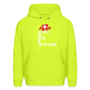 Legends are born in Switzerland Unisex Hoodie - safety green