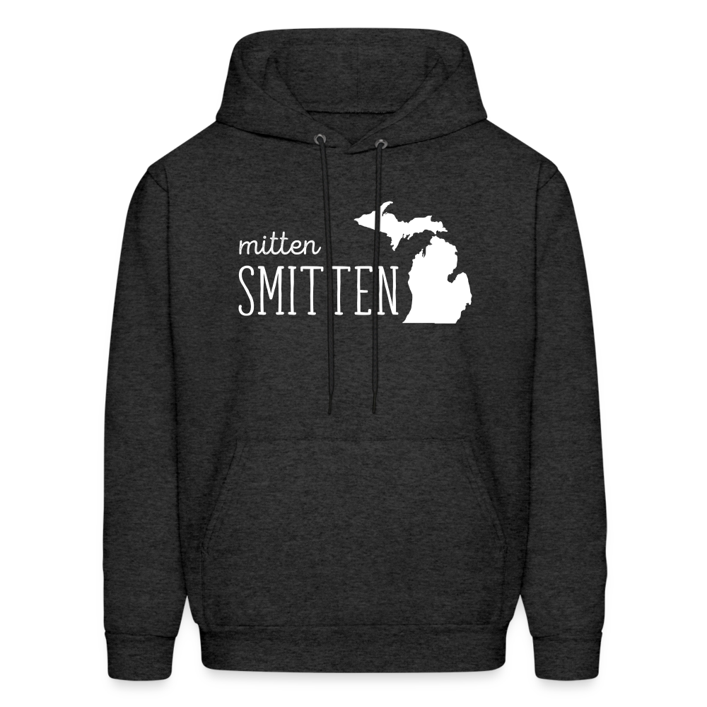S00022  Personalizable Michigan Mitten smitten Gift, Unisex Longsleeve, Hoodie, Crewneck long sleeve, Sweatshirt, JerseyMen's Hoodie - charcoal grey