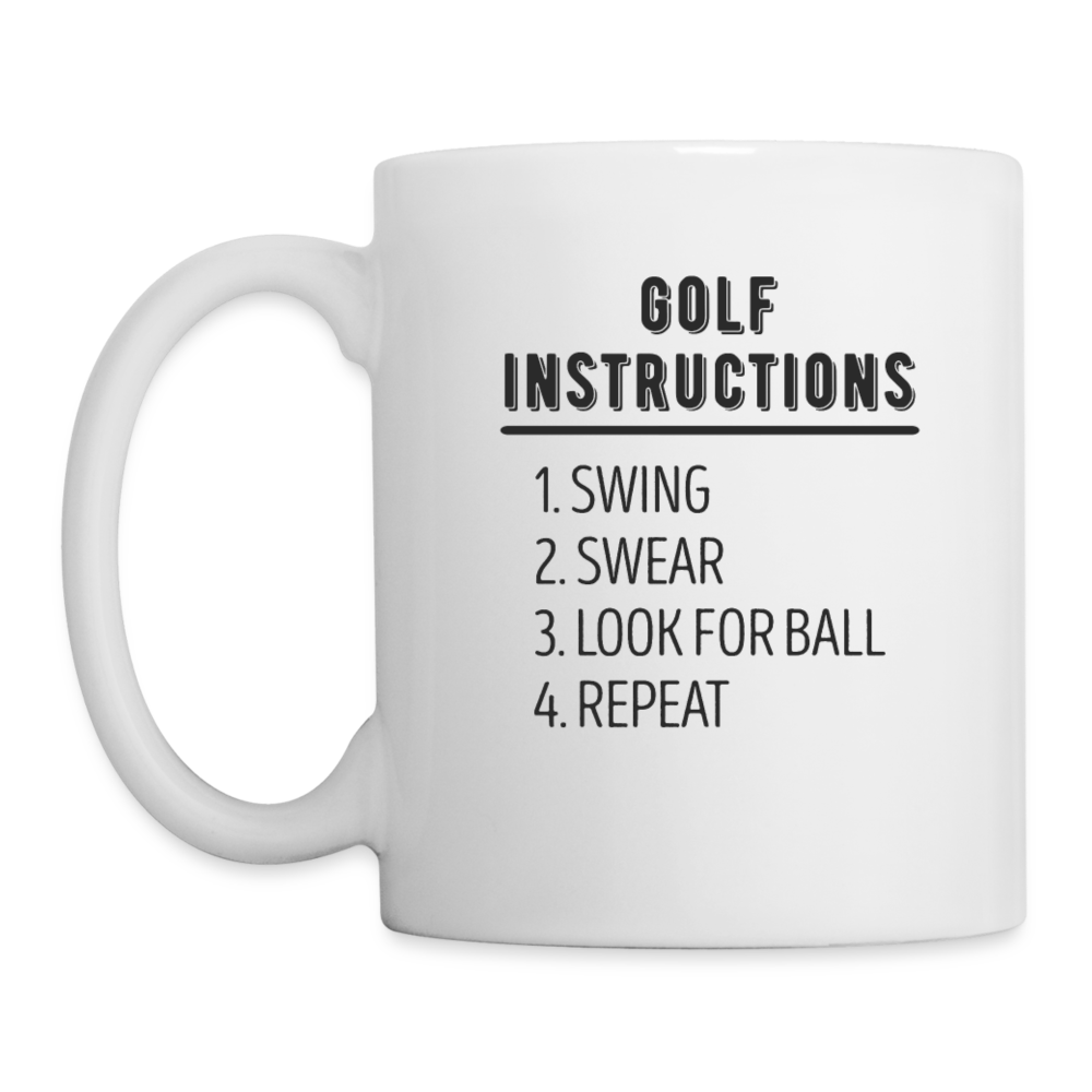 Golf Instructions Coffee/Tea Mug - white
