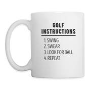 Golf Instructions Coffee/Tea Mug - white