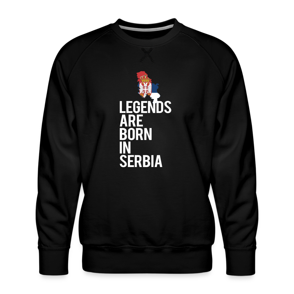Legends are born in Serbia Men’s Premium Sweatshirt - black