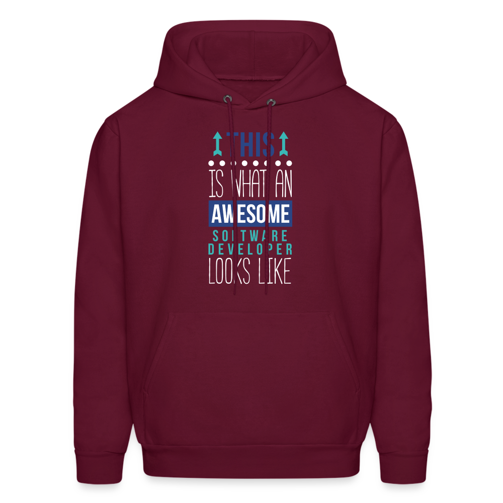 Nurse Practitioner Hoodie - This is what an awesome Nurse Practitioner looks like S00067 Men's Hoodie - burgundy