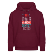Dentist Hoodie - This is what an awesome Dentist looks like S00063 Men's Hoodie - burgundy