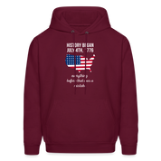 Patriot History began July 4th, 1776, everything before that was a mistake  S00055 Men's Hoodie - burgundy