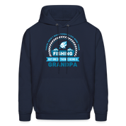 S00608  Grandpa Hoodie - There aren't many things I love more than fishing, but one of them is being a grandpa Father's Day GiftMen's Hoodie - navy