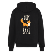For fox sake Unisex Zip Hoodie Funny Gift Zip Hoodie S00237 - black