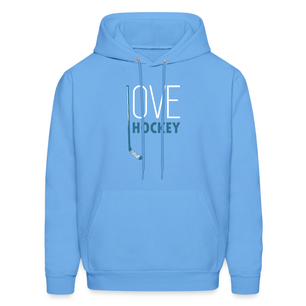 Love Hockey Hoodie S00294 - carolina blue