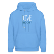 Love Hockey Hoodie S00294 - carolina blue