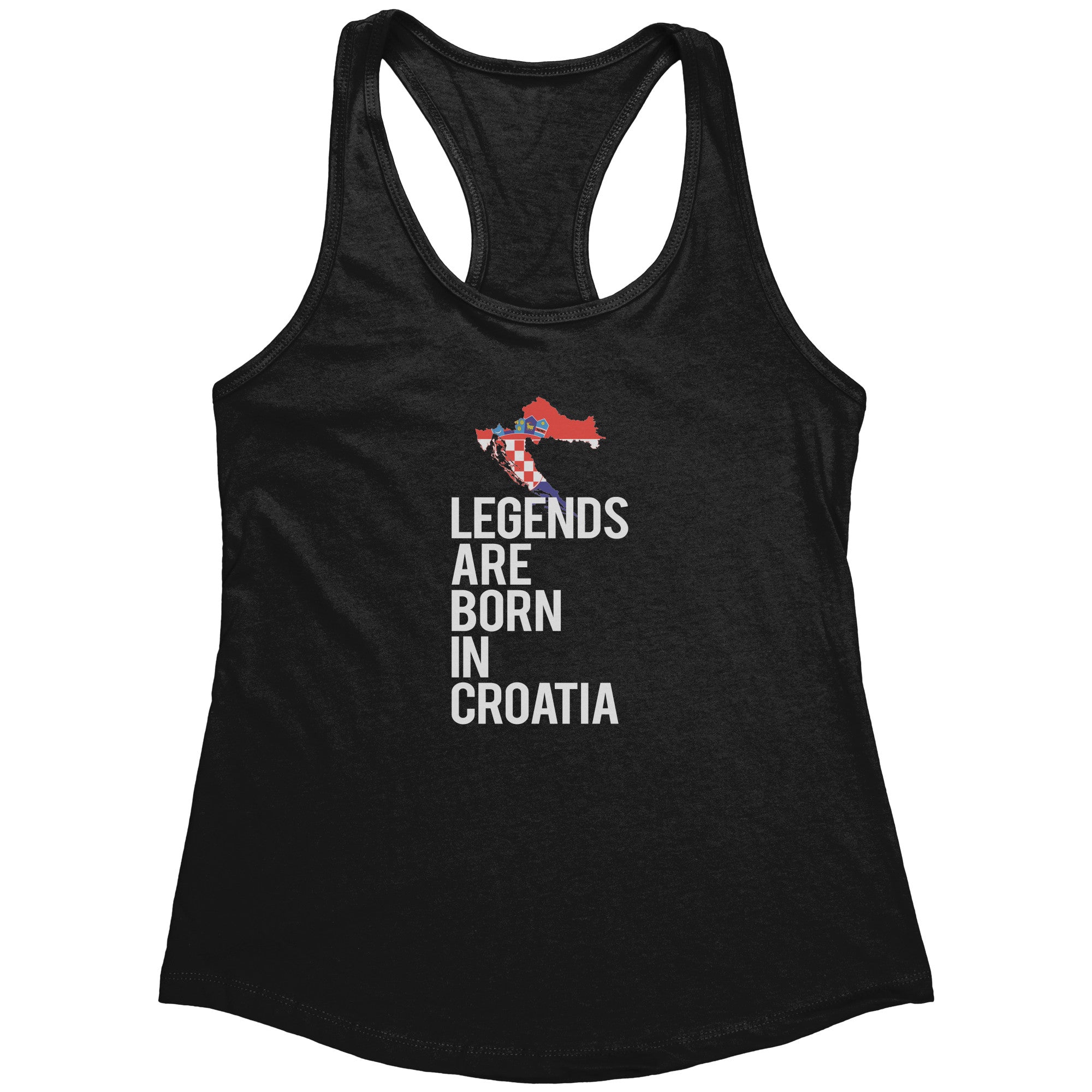 Legends are born in Croatia Racerback