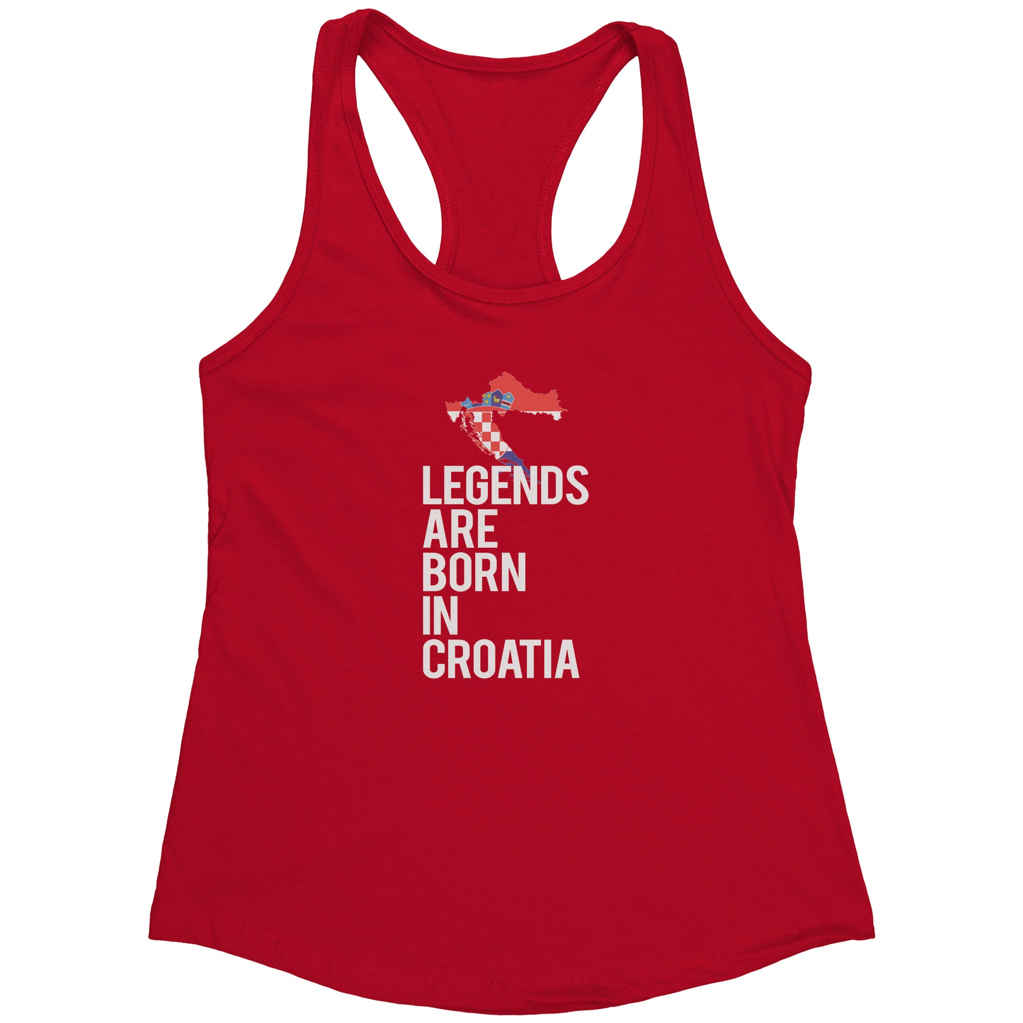 Legends are born in Croatia Racerback