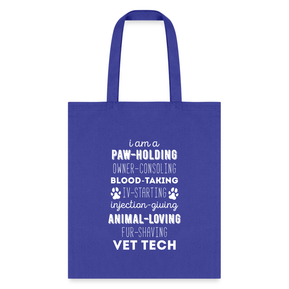 I am a paw-holding Tote Bag - royal blue