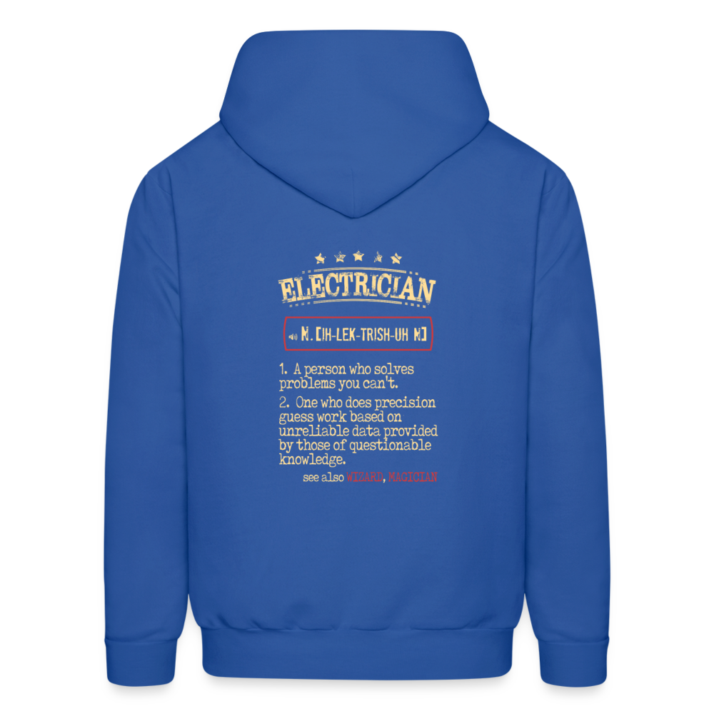Electrician see also WIZARD, MAGICIAN Men's Hoodie - royal blue