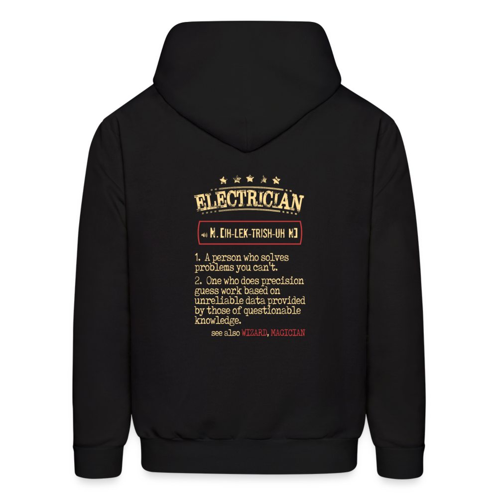 Electrician see also WIZARD, MAGICIAN Men's Hoodie - black