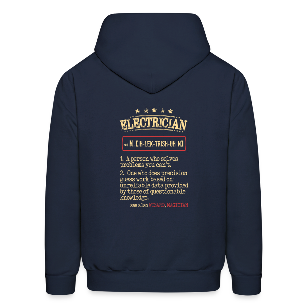 Electrician see also WIZARD, MAGICIAN Men's Hoodie - navy