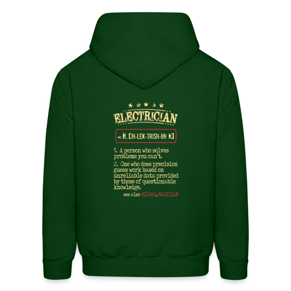 Electrician see also WIZARD, MAGICIAN Men's Hoodie - forest green