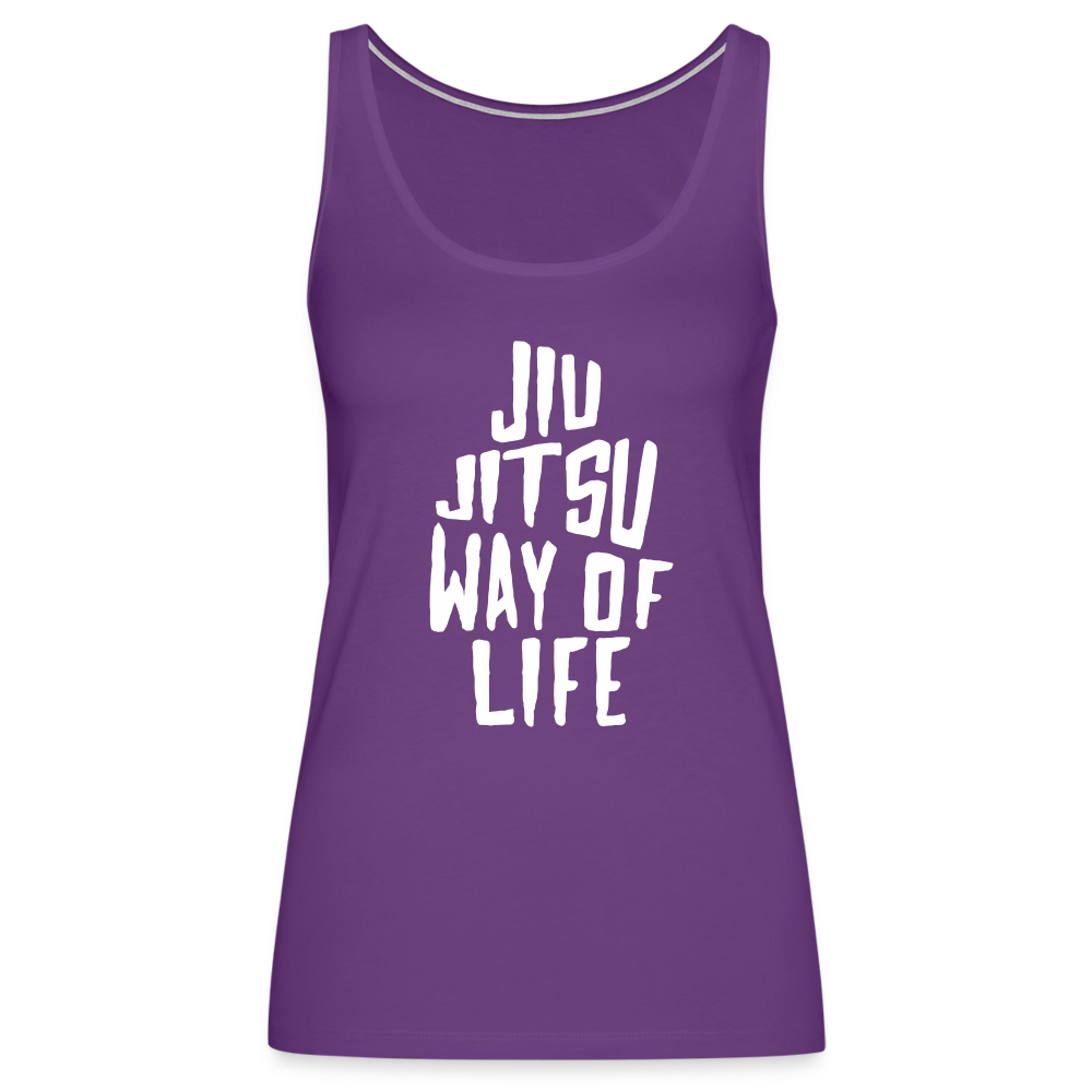Jiu Jitsu way of life Women’s Premium Tank Top - purple