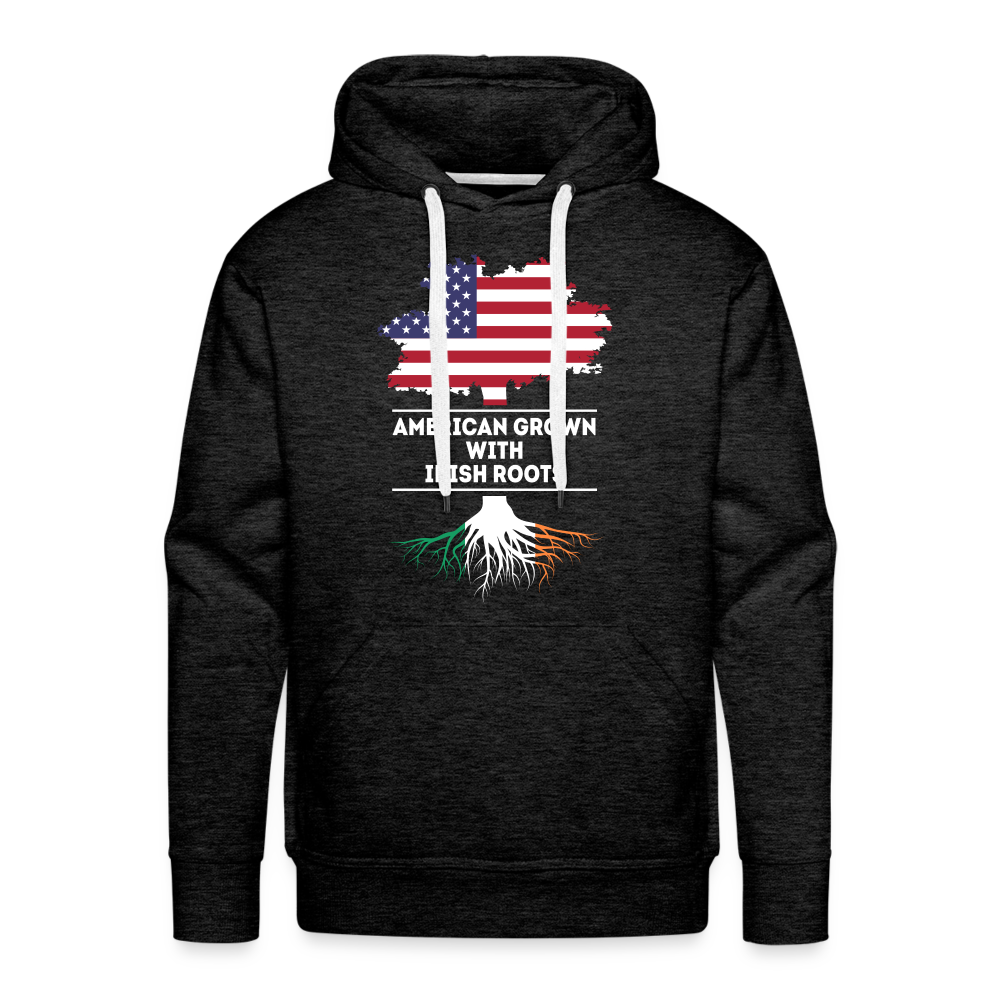 Irish Roots Hoodie - American Grown Irish Roots Hoodie - American Grown with irish roots Premium Hoodie - charcoal grey