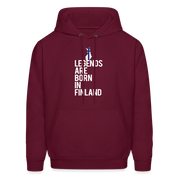 Legends are born in Finland Men's Hoodie К00449 - burgundy