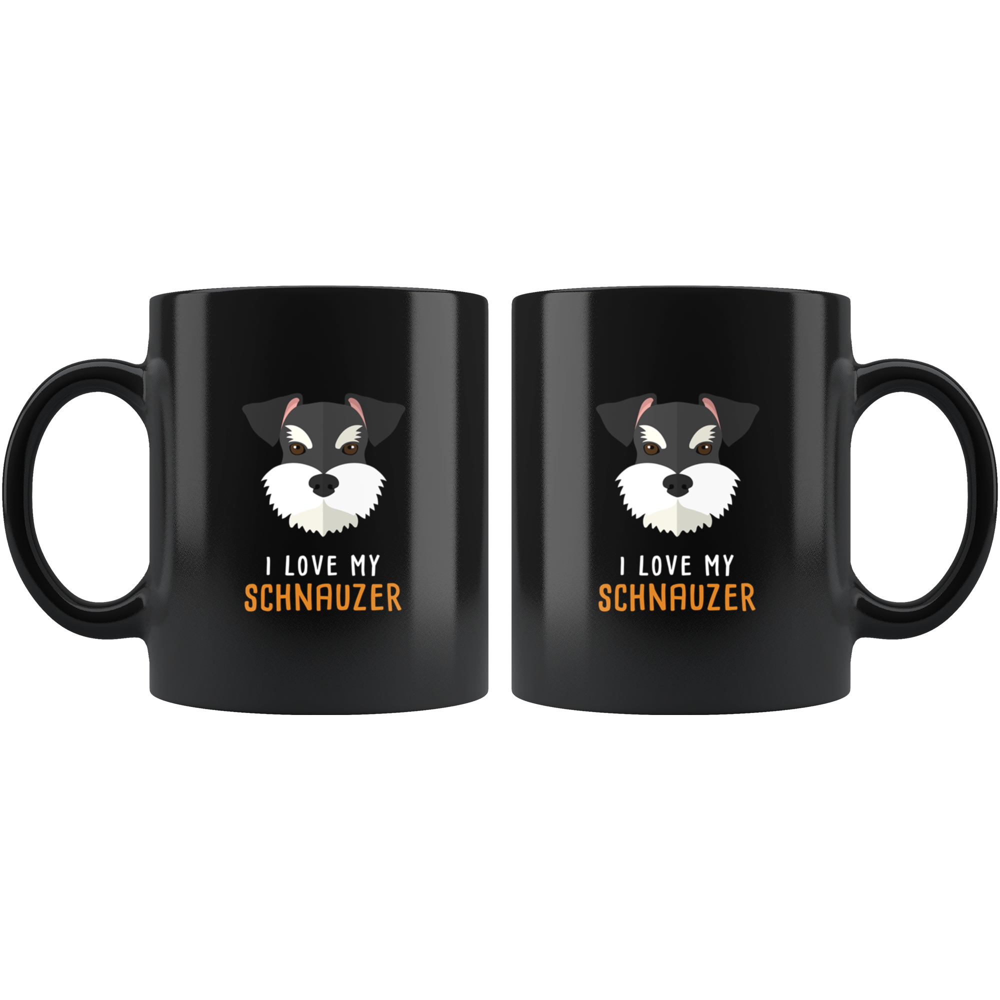 Schnauzer mug - Schnauzer owner - I love my Schnauzer- Schnauzer Coffee cup Dog Lover 11oz Black