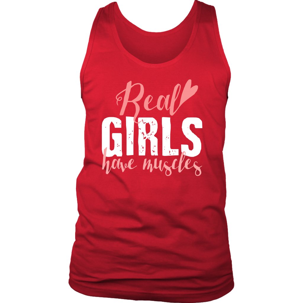 Fitness Real girls have muscles Gift, Birthday Present, Racerback, Tank Top, Summer Apparel