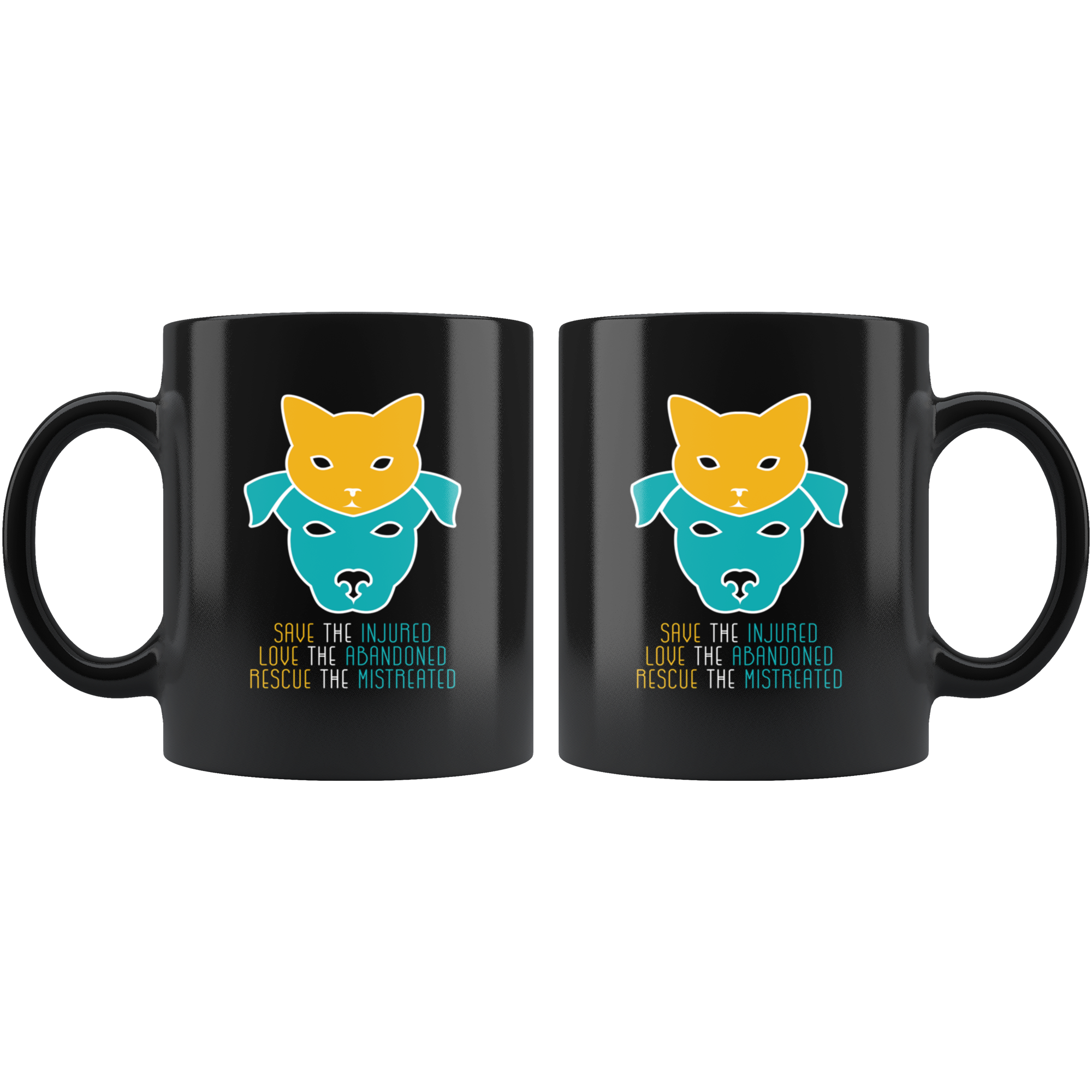 Veterinarian mug - Save the injured, love the abandoned, rescue the mistreated mug - Vet Nurse coffee mug Veterinary coffee cup Black (11oz)