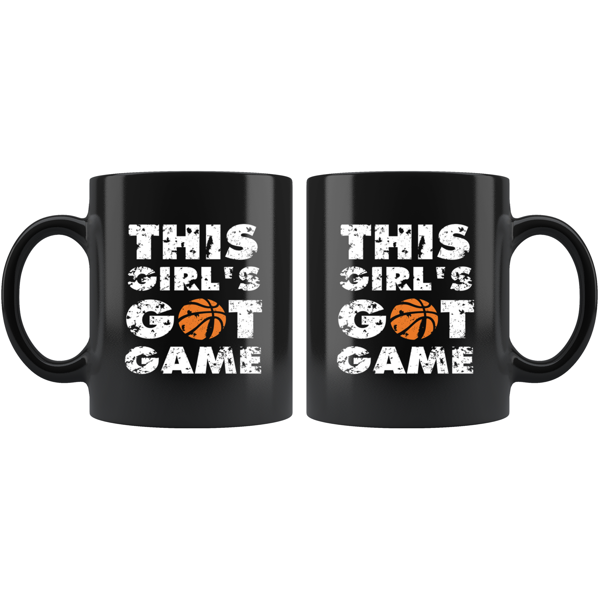 Mug Basketball Gifts - This girl's got game - Basketball Mug Basketball Coffee Cup (11oz) Black